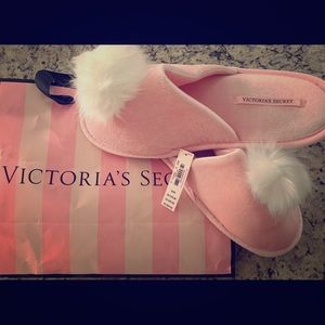 Pink Victoria’s Secret slippers